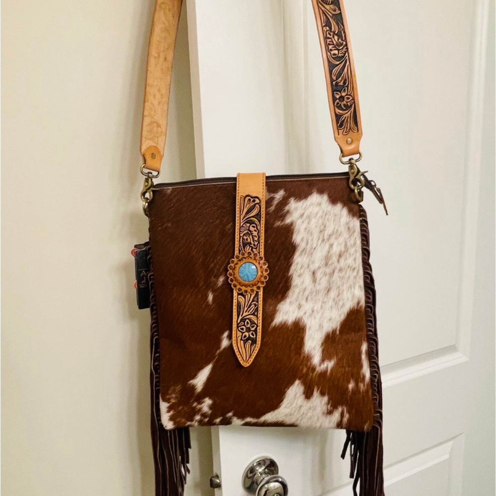 Tooled American Darling Cowhide Crossbody